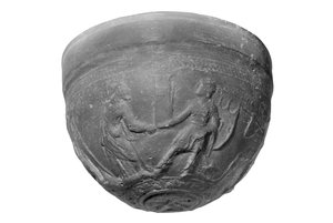 Kom met scènes uit de Ilias en de Aethiopis